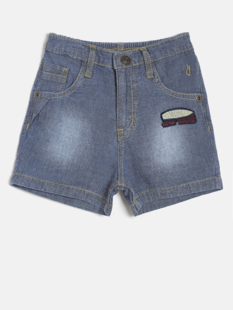 

Gini and Jony Boys Blue Solid Regular Fit Denim Shorts
