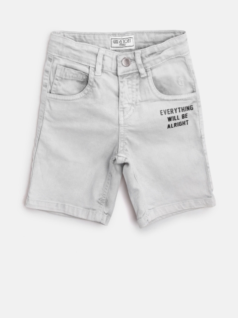 

Gini and Jony Boys Grey Washed Regular Fit Denim Shorts
