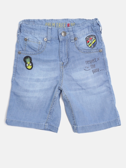 

Palm Tree Boys Blue Washed Denim Shorts