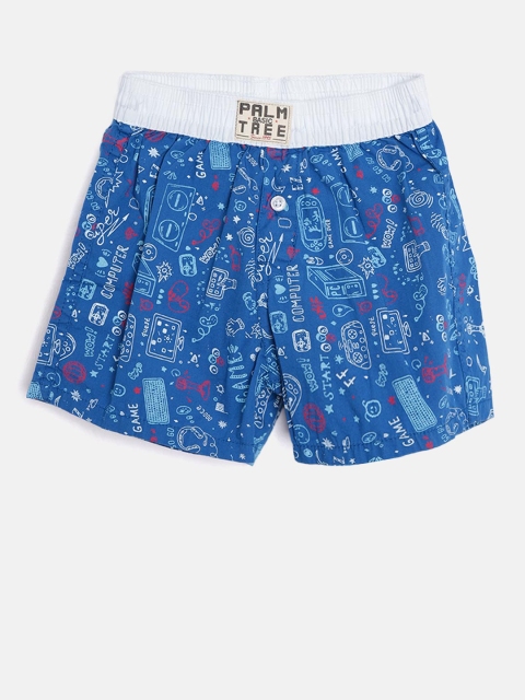 

Palm Tree Boy Blue Printed Boxers 131246520962 C606