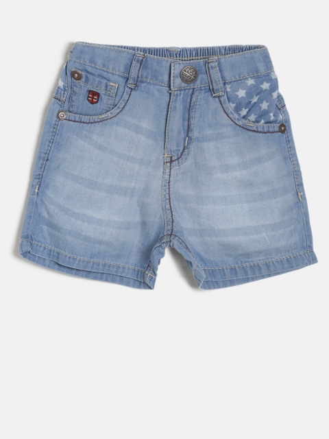 

Palm Tree Boys Blue Washed Regular Fit Denim Shorts