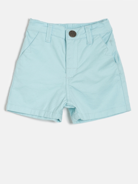 

Palm Tree Boys Blue Solid Regular Fit Regular Shorts