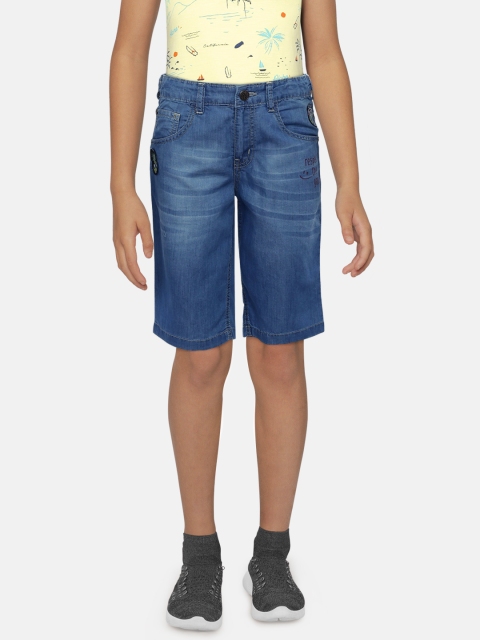 

Palm Tree Boys Blue Washed Regular Fit Denim Shorts