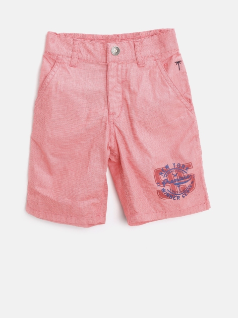 

Palm Tree Boys Pink Solid Regular Fit Shorts