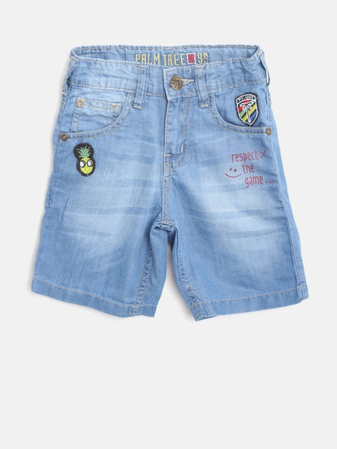 

Palm Tree Boys Blue Washed Denim Shorts