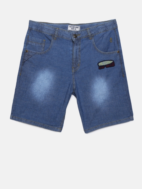 

Gini and Jony Boys Blue Solid Regular Fit Denim Shorts