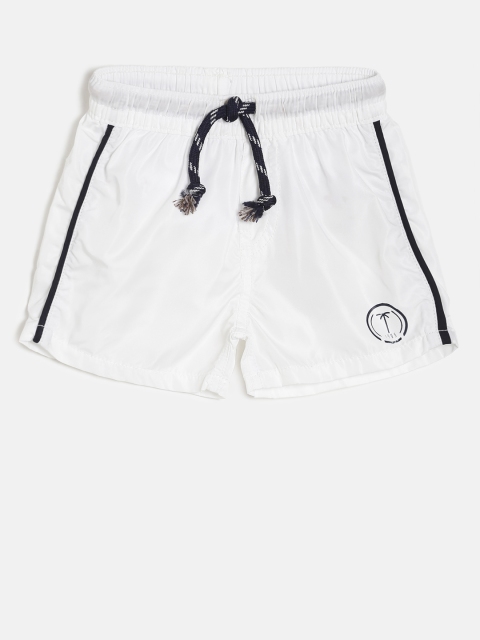 

Palm Tree Boys White Solid Regular Fit Sports Shorts
