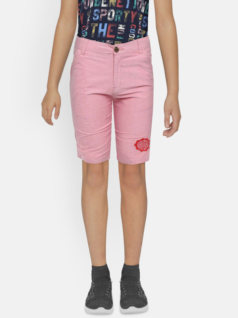

Palm Tree Boys Pink Solid Regular Fit Regular Shorts