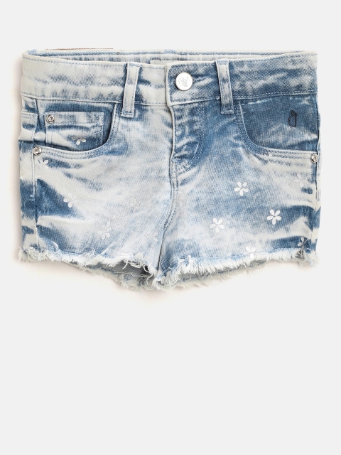 

Gini and Jony Girls Blue Washed Regular Fit Denim Shorts
