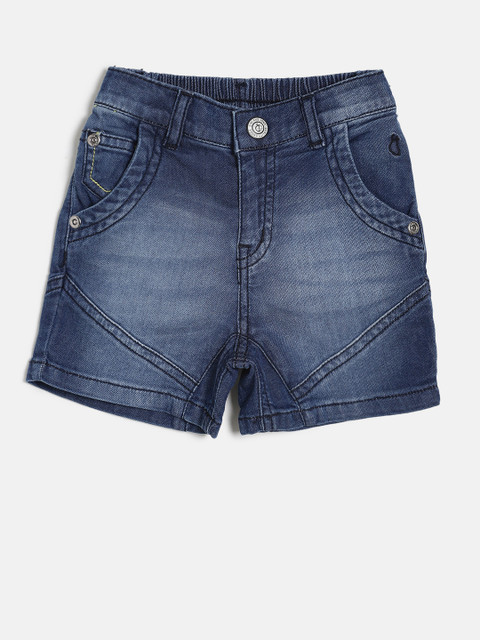 

Gini and Jony Boys Blue Solid Regular Fit Denim Shorts