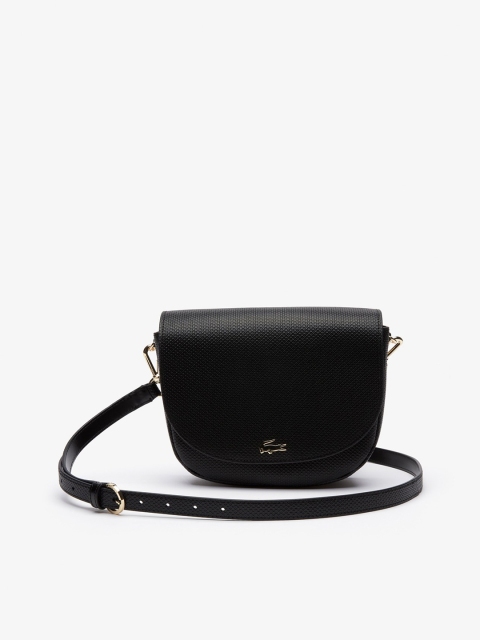 

Lacoste Black Solid Sling Bag