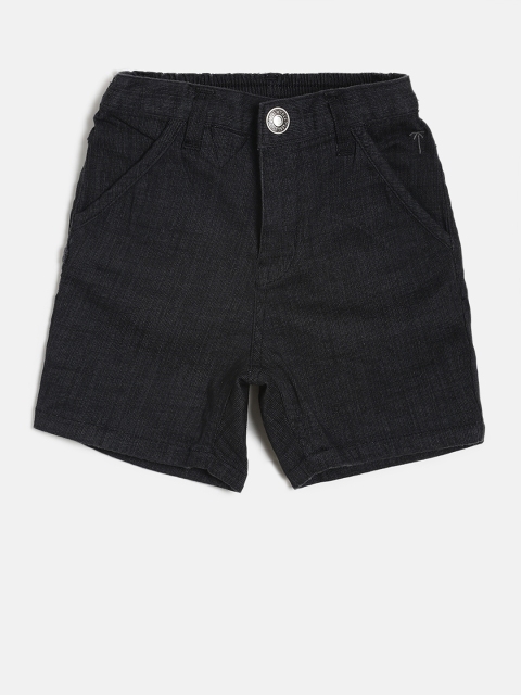 

Palm Tree Boys Black Solid Regular Fit Shorts