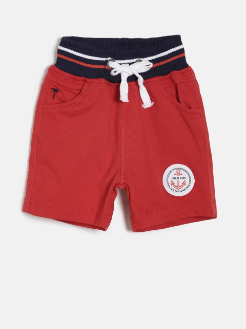 

Palm Tree Boys Red Solid Regular Fit Shorts