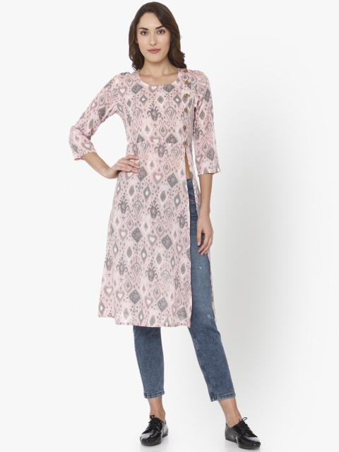 

RAISIN Women Pink Printed A-Line Dress