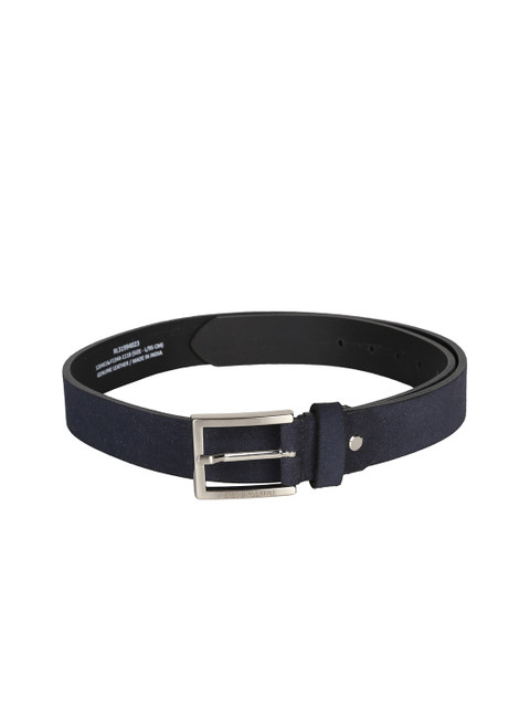 

Peter England Men Navy Blue Solid Leather Belt