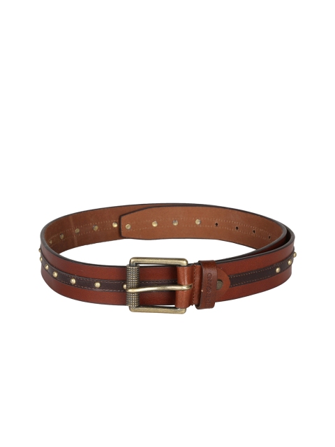 

Peter England Men Brown Embellished Solid Belt