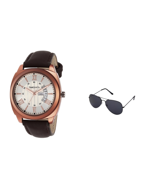 

TIMESMITH Men Off-White Analogue Watch with Sunglasses TSC-021-WMG-002