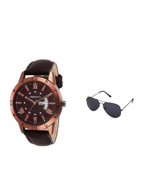 

TIMESMITH Men Brown Analogue Watch with Sunglasses TSC-013-WMG-002
