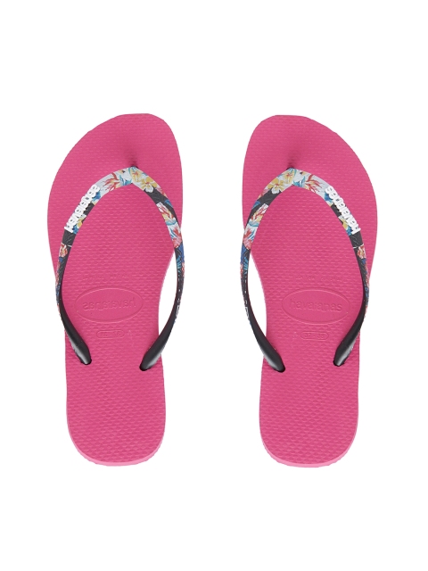 

Havaianas Women Slim Strapped Pink Printed Thong Flip-Flops, Multi