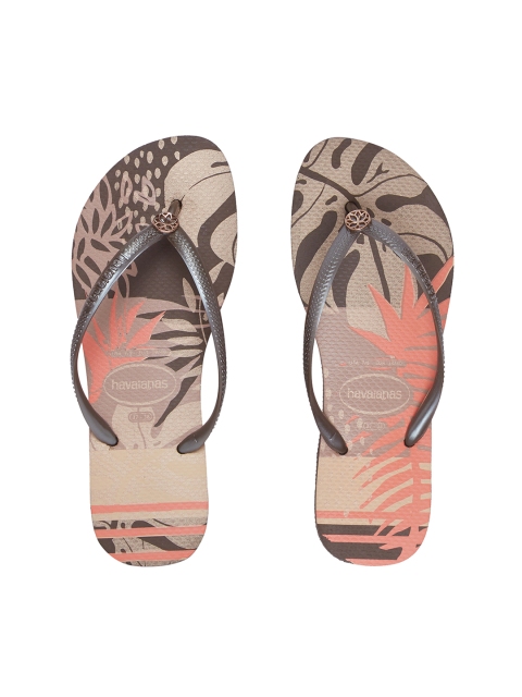 

Havaianas Women Sl Foliage Brown Solid Thong Flip-Flops