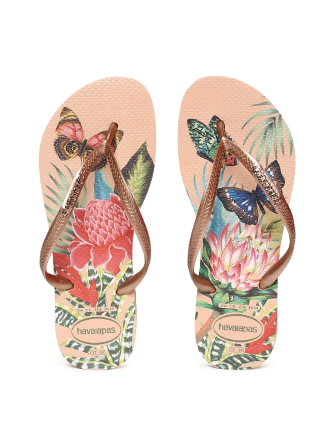 

Havaianas Women sl Trop. Fc. Coral Printed Thong Flip-Flops