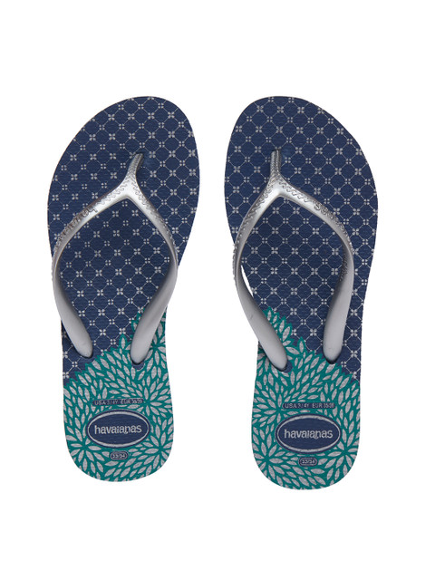 

Havaianas Women Highlight II Blue Solid Wedge Sandals, Silver