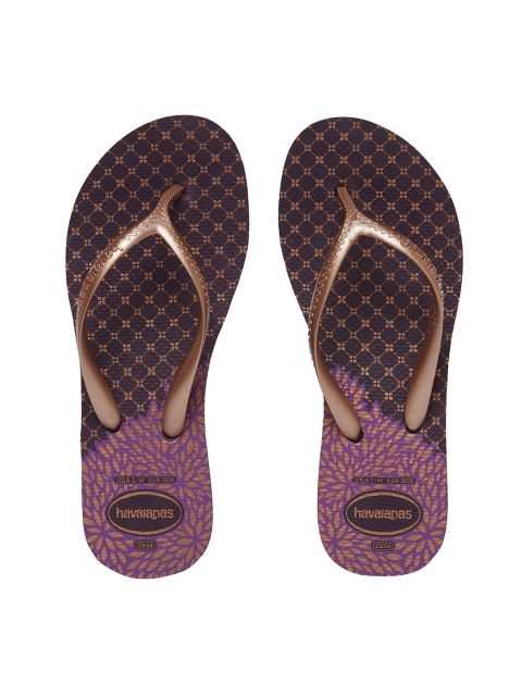 

Havaianas Women Highlight II Purple Printed Wedge Sandals, Gold