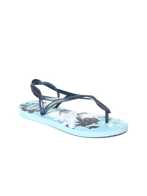 

Havaianas Women Luna Blue Printed Open Toe Flats