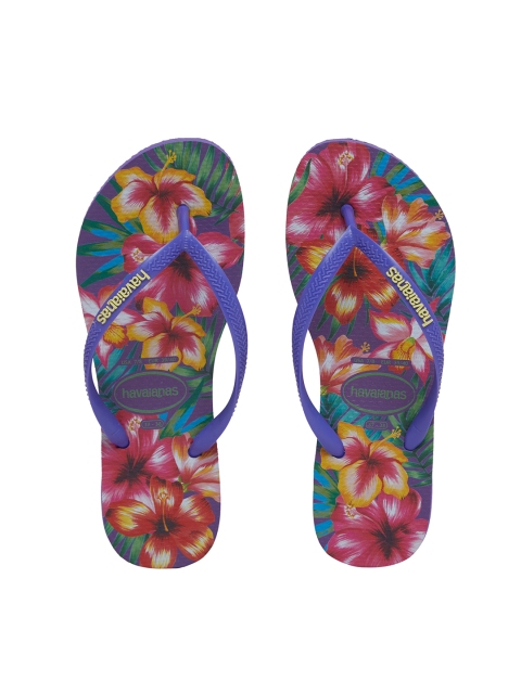 

Havaianas Women Sl Hibisco Purple Printed Thong Flip-Flops