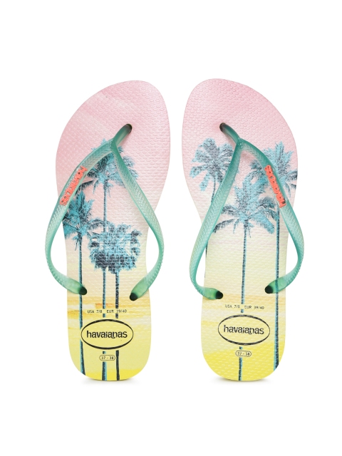 

Havaianas Women Slim Paisage Yellow Printed Thong Flip-Flops