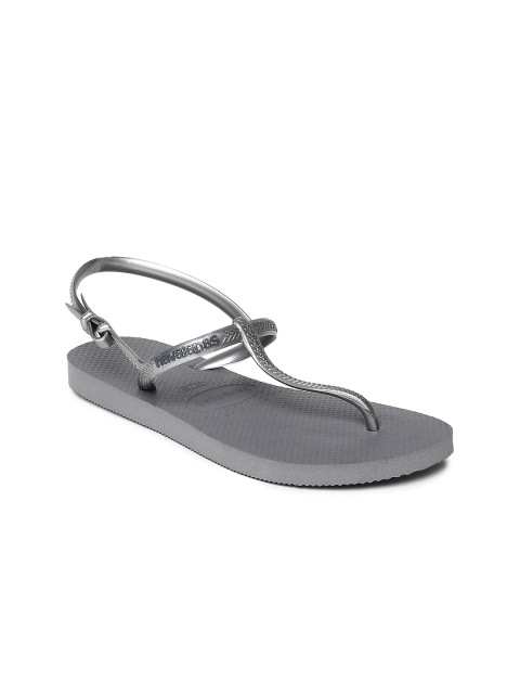 

Havaianas Women Freedom Grey Solid T-Strap Flats