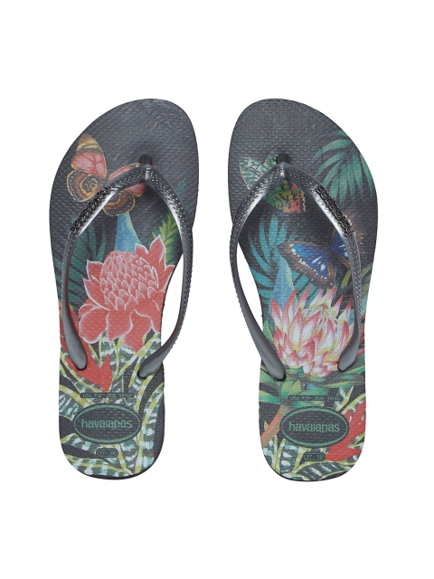 

Havaianas Women Sl Trop. Fc. Black Printed Thong Flip-Flops