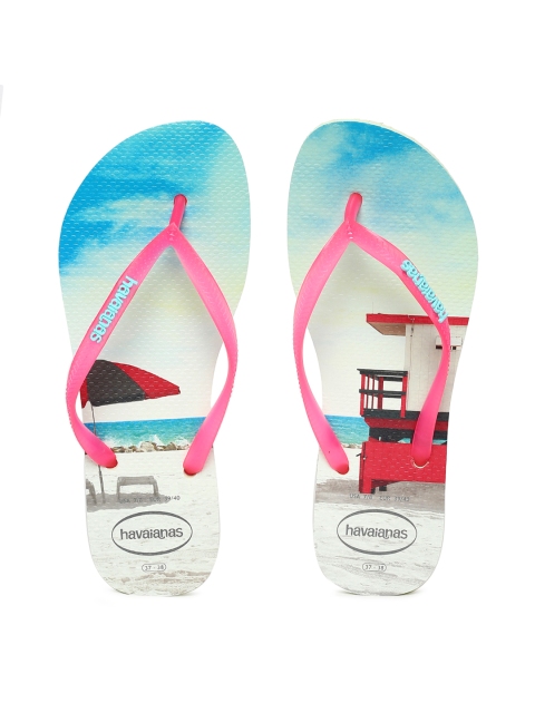 

Havaianas Women Slim Paisage Pink Solid Thong Flip-Flops