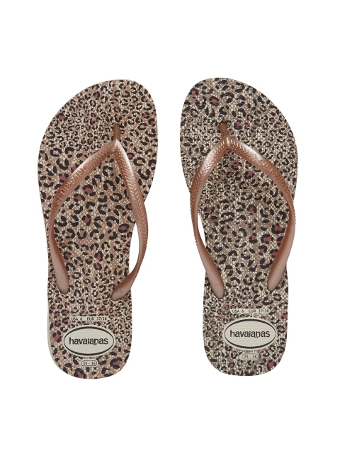 

Havaianas Women Sl Animal Beige Printed Thong Flip-Flops