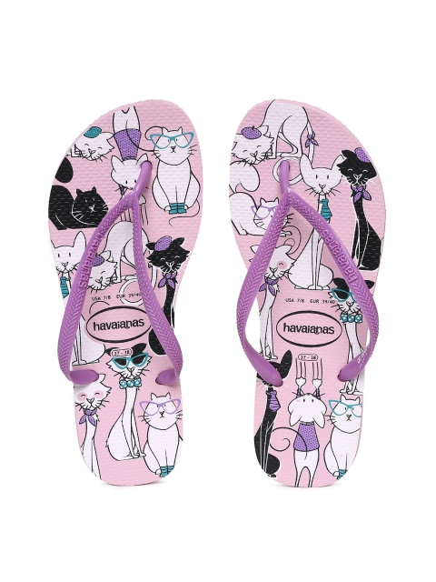 

Havaianas Women Sl Pets Purple Solid Thong Flip-Flops