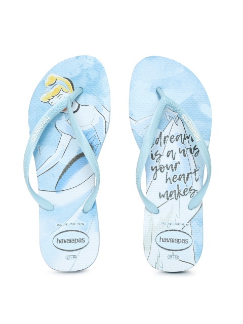 

Havaianas Women Slim Princesas Blue Printed Thong Flip-Flops