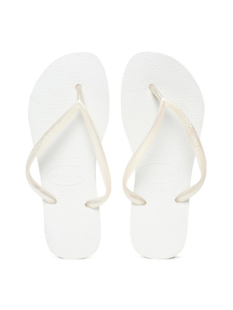 

Havaianas Women Slim White Solid Thong Flip-Flops