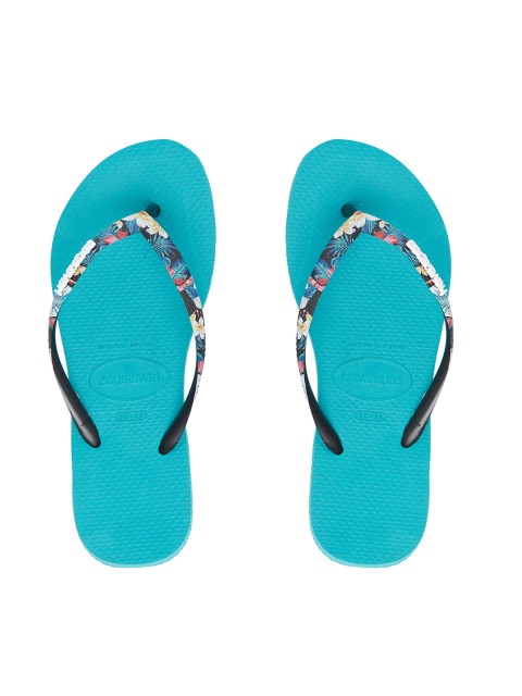 

Havaianas Women Slim Strapped Green Printed Thong Flip-Flops, Multi