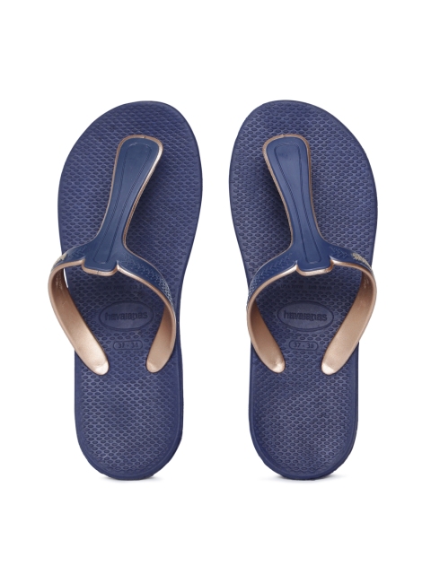 

Havaianas Women Casual Blue Solid T-Strap Flats