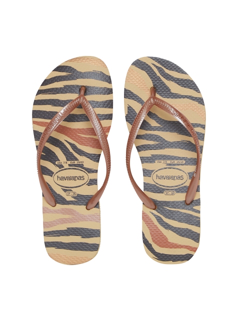 

Havaianas Women Sl Animal Brown Solid Thong Flip-Flops