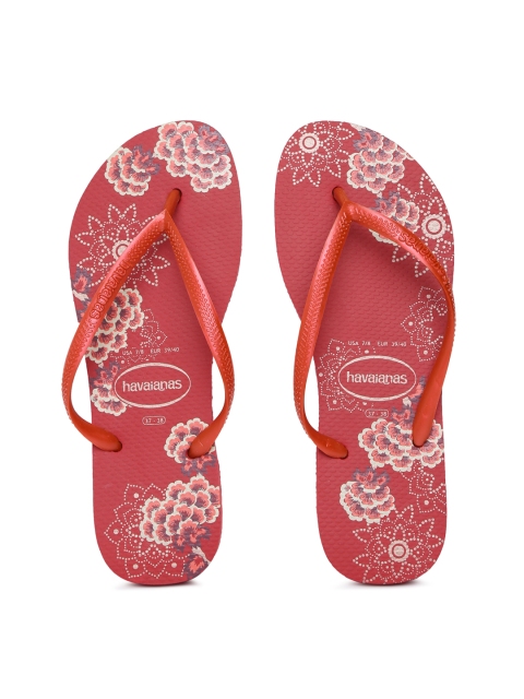 

Havaianas Women Slim Organic Red Printed Thong Flip-Flops