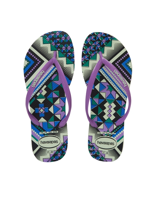 

Havaianas Women Slim Purple Printed Thong Flip-Flops