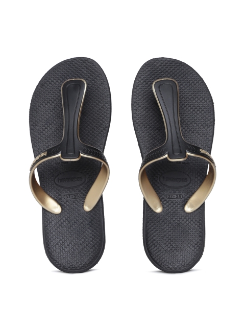 

Havaianas Women Casual Black Solid T-Strap Flats