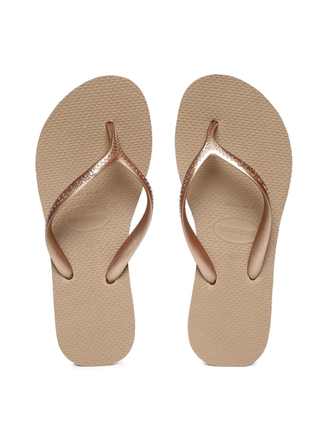 

Havaianas Women Highlight Gold Solid Heel Flip-Flops