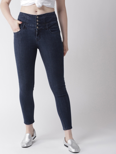 

Madame Women Blue Skinny Fit High-Rise Clean Look Stretchable Jeans