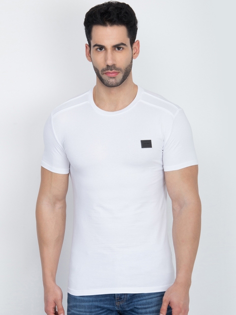 

Antony Morato Men White Solid Round Neck T-shirt