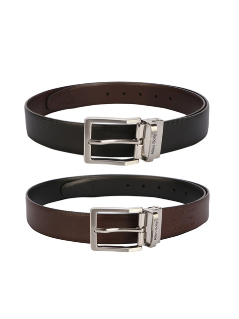 

Allen Solly Men Black Solid Reversible Leather Belt