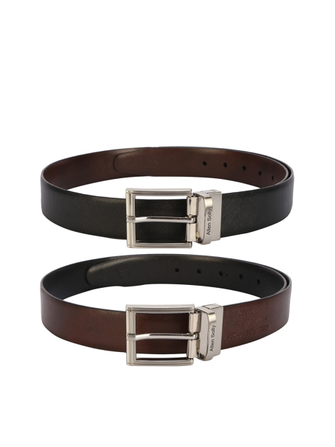 

Allen Solly Men Black Solid Reversible Leather Belt