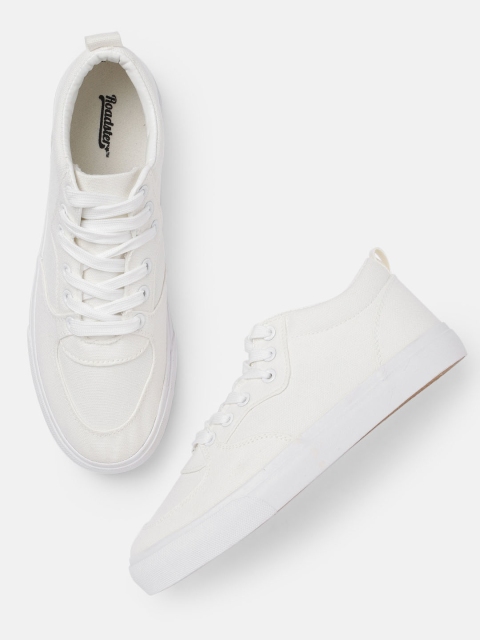 

Roadster Women White Solid Sneakers