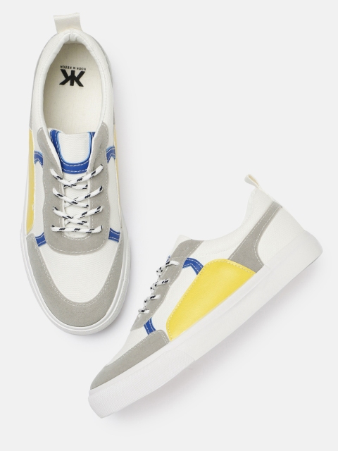 

Kook N Keech Women Off-White Colourblocked Sneakers